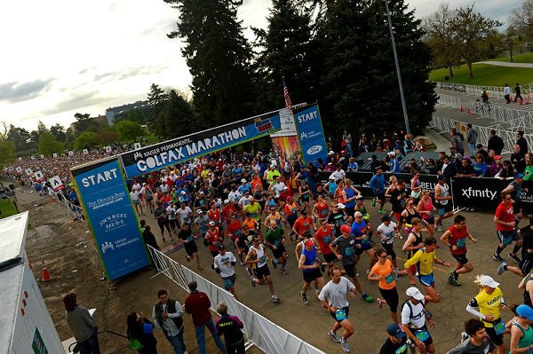 colfax half marathon start line image