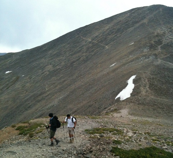 alex le torrey climb with grays peak in background